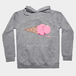 A Strawberry Ice Cream Cone Dripping Hoodie